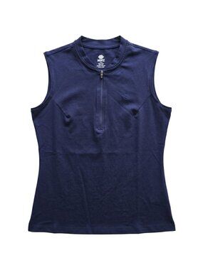 NWT | MOFIZ Navy Sleeveless Quick-Dry Performance Golf Polo Sun Protection | XS